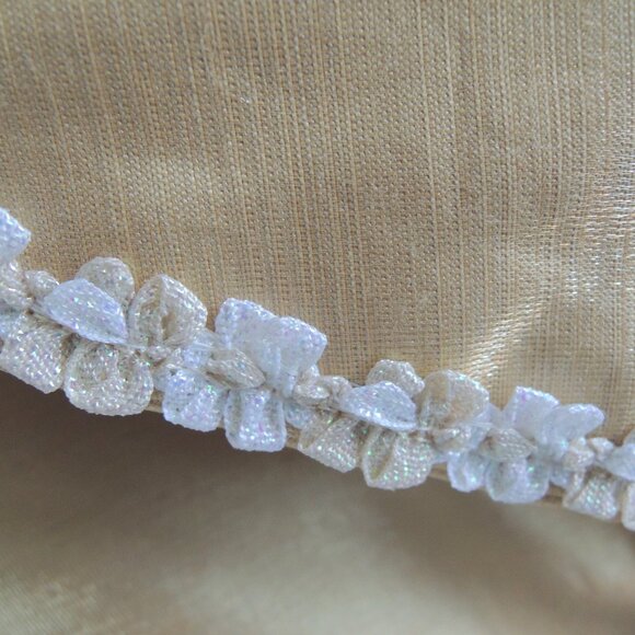 Gold Shimmery Ruched Retro 60s Costume Cosplay Cocktail Dress L/XL - Picture 7 of 11